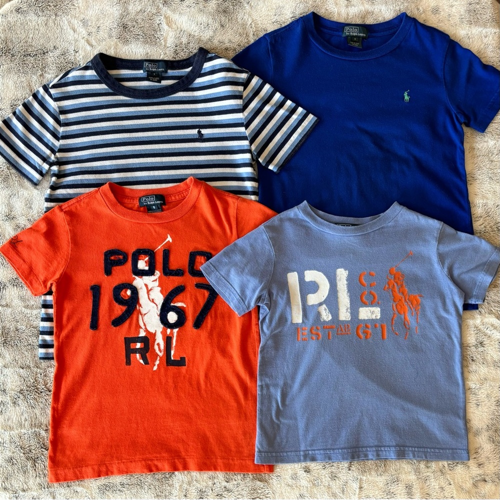 Ralph Lauren POLO Boys Shirt Top LOT 4 Size 4 to 7
